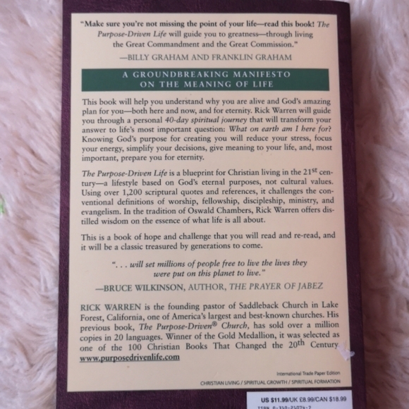 Purpose driven life by pastor Rick Warren - Picture 2 of 2